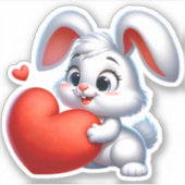 Sticker Ma valentine de lapin (Devant)