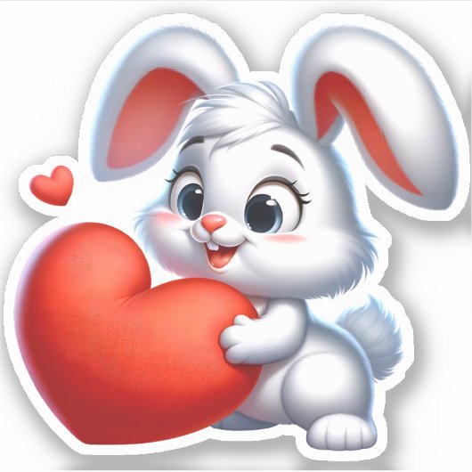Sticker Ma valentine de lapin (Devant)