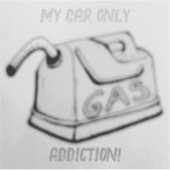 Sticker Ma voiture seulement Addiction! (Devant)