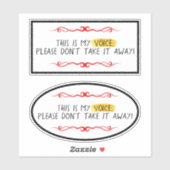 Sticker Ma voix AAC (Feuille)