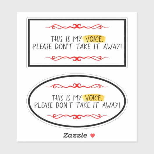 Sticker Ma voix AAC (Feuille)