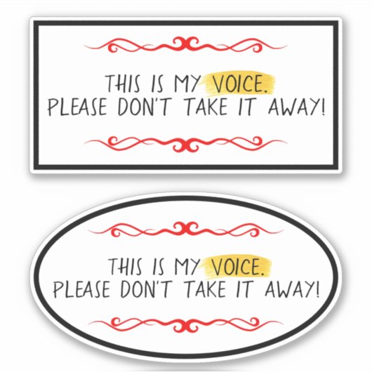 Sticker Ma voix AAC (Devant)