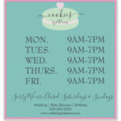 Sticker Macaron Cookies Logo Boulangerie Business Sign (Devant)