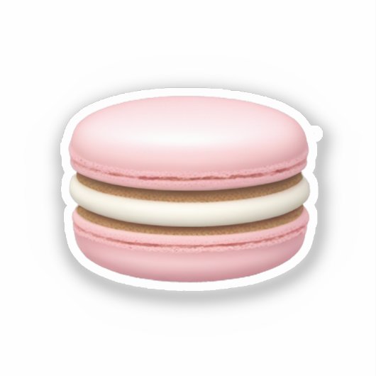 Sticker Macaron rose Emoji Art (Recto)