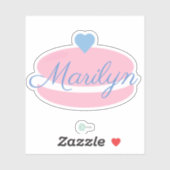 Sticker Macarons Boulangerie Sucres Baker (Feuille)