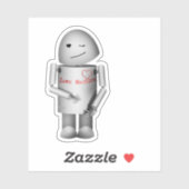 Sticker Machine à amour Saint-Valentin (Feuille)