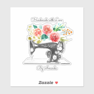 Sticker Machine à coudre noire Quilter sur mesure