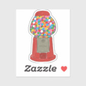 Sticker Machine de gumball rouge classique Candy Bubble Gu (Feuille)
