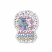 Sticker Machine de jeux vidéo Licorne Impression Licorne P (Devant)