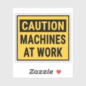 Sticker Machines De Mise En Garde Au Travail (Feuille)