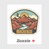 Sticker Mackenzie, Colombie-Britannique (Feuille)