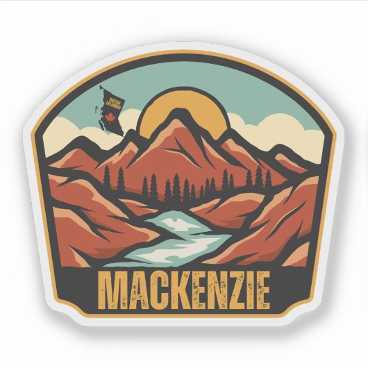 Sticker Mackenzie, Colombie-Britannique (Devant)