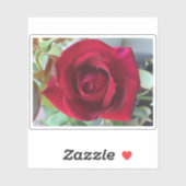 Sticker Macro Red Rose (Feuille)