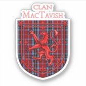 Sticker MacTavish Tartan Scottish Plaid Lion Rampant (Devant)