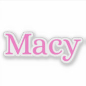 Sticker Macy (Devant)