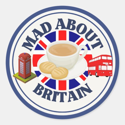 Sticker Mad About Britain (Devant)