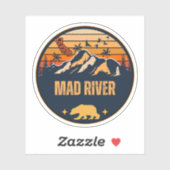 Sticker Mad River, Californie (Feuille)
