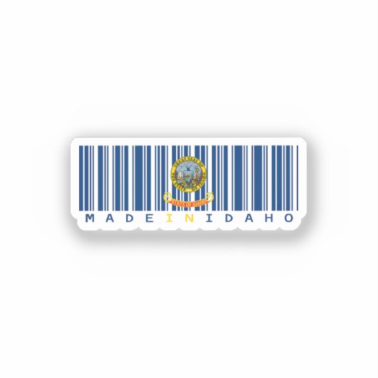 Sticker Made in Idaho Code Barcode - State Pride (Recto)
