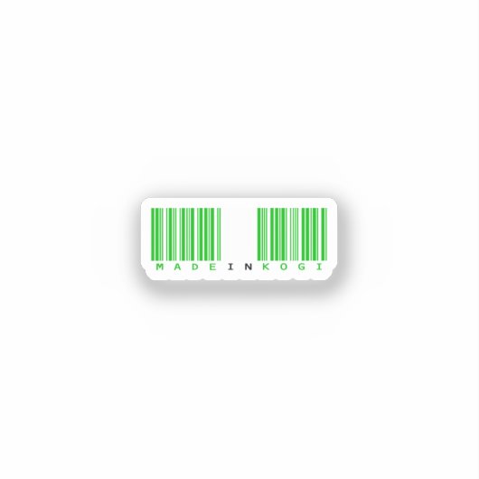 Sticker Made in Kogi State Barcode Flag (Recto)