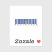 Sticker Made in Michigan Barcode Drapeau - State (Feuille)