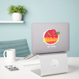 Sticker Madeira Hibiscus Flower Island Portugal Souvenir