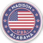 Sticker Madison Alabama, Madison (Recto)