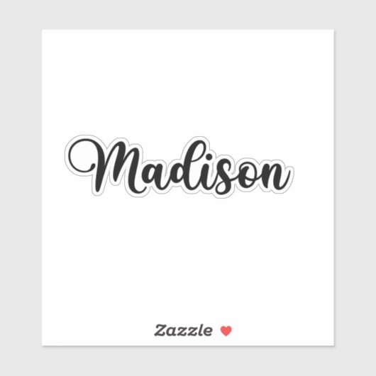 Sticker Madison Name - Calligraphie manuscrite (Feuille)
