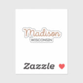Sticker Madison Wisconsin  (Feuille)