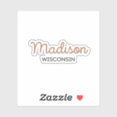 Sticker Madison Wisconsin (Feuille)