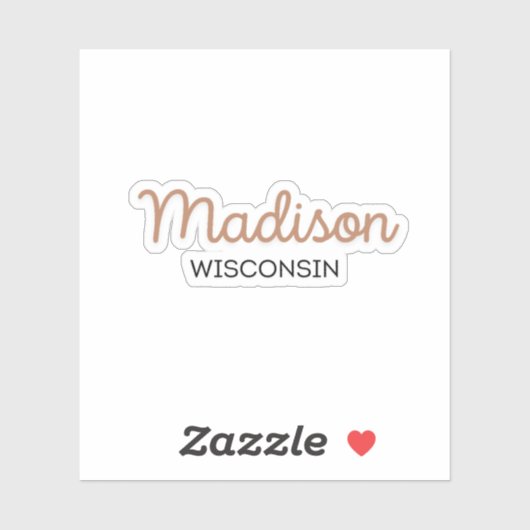 Sticker Madison Wisconsin (Feuille)