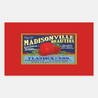 Sticker  Madisonville LA Strawberry Advertentie