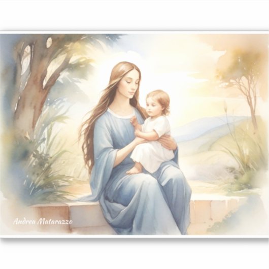 Sticker Madonna avec l'enfant Jésus (Devant)