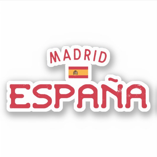 Sticker Madrid Espagne en détresse (Espagne) (Devant)