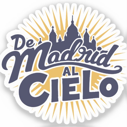 Sticker Madrid to Heaven Typographic - Bear and Tree (Recto)