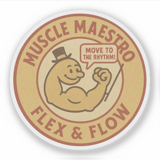 Sticker Maestro de Muscles Flex & Flow (Devant)