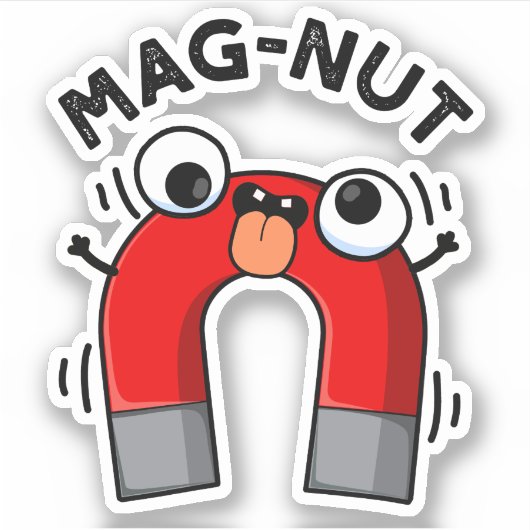 Sticker Mag-nut Blague Aimant Jeu de mots (Devant)