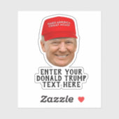 STICKER MAGA DONALD TRUMP PERSONNALISÉ (Feuille)