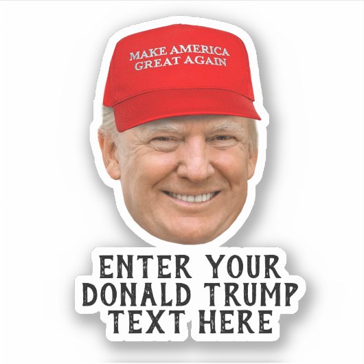 STICKER MAGA DONALD TRUMP PERSONNALISÉ (Devant)