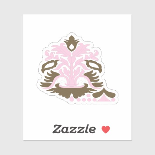 Sticker Magenta-Rouge, orange jaunâtre (Feuille)