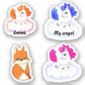 Sticker Magic baby unicorns fantasy art (Recto)