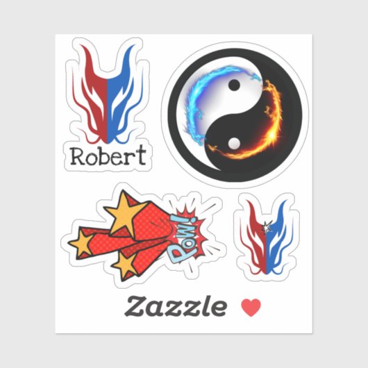 Sticker Magic set Dragon fantasy art (Feuille)