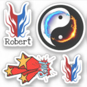 Sticker Magic set Dragon fantasy art (Devant)