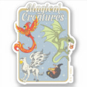Sticker Magical Creatures Vintage Graphic (Devant)