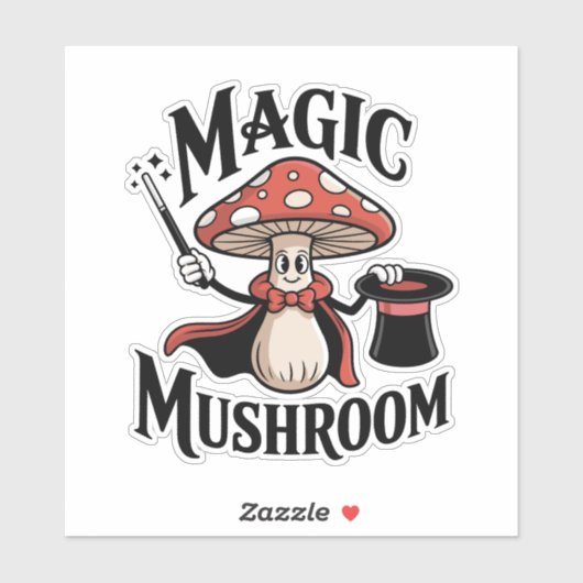 Sticker Magicien Champignon Magique (Feuille)
