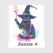 Sticker Magie de chat Wizard (Feuille)