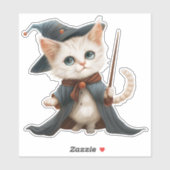 Sticker Magique Assistant Chat/Sticker Sorcière (Feuille)