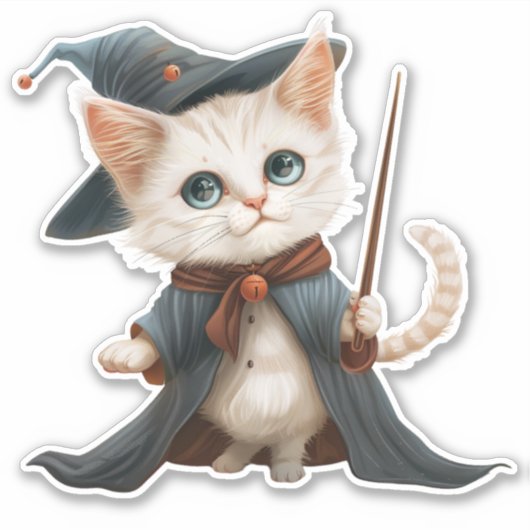 Sticker Magique Assistant Chat/Sticker Sorcière (Devant)