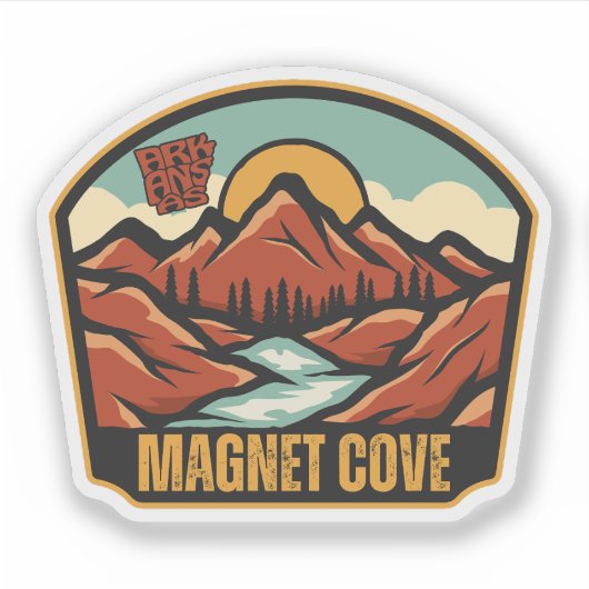 Sticker Magnet Cove, Arkansas (Devant)