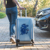 Sticker Magnifique, Bleu, Dragon Oriental (Valise Insitu)