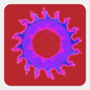 Sticker Magnifique motif indien Mehndi bordeaux incroyable